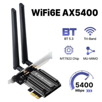 Fenvi AXE5400 WiFi 6E Card for Desktop Tri-Band PCIe Adapter with Bluetooth 5.3 MT7922 Chipset