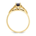 thumbnail image 2 of 14K Yellow Gold Ring Band Fashion Spinel (Synthetic) Blue, Size 5, 2 of 5