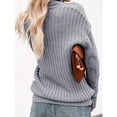 thumbnail image 4 of EGNMCR Pull Col Roulé pour Femmes, Mode Décontractée Col Roulé Manches Longues Pull, 4 of 9