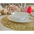 thumbnail image 2 of " OCCASIONS " 240 Pieces Pack, Heavyweight Disposable Wedding Party Plastic Plates (10.5'' Dinner Plate, Monet, White & Gold), 2 of 4