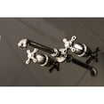 thumbnail image 2 of Kingston Brass KS7126AX English Country Two-Handle Wall Mount Bathroom Faucet, Polished Nickel, 2 of 5