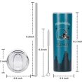 thumbnail image 2 of 20oz Philadelphia Skinny Tumblers with Lid and Straws, Travel Coffee Mug, Stainless Steel, Insulated,Classic Collection Gifts for Men Women Fans., 2 of 5