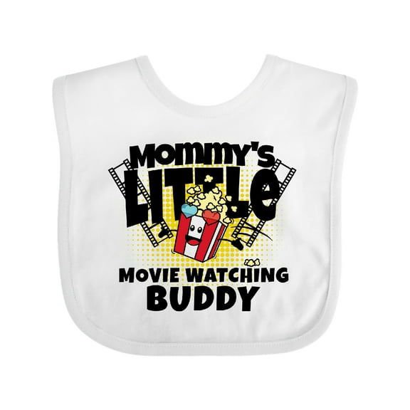 Inktastic Mommys Movie Watching Buddy Boys or Girls Baby Bib