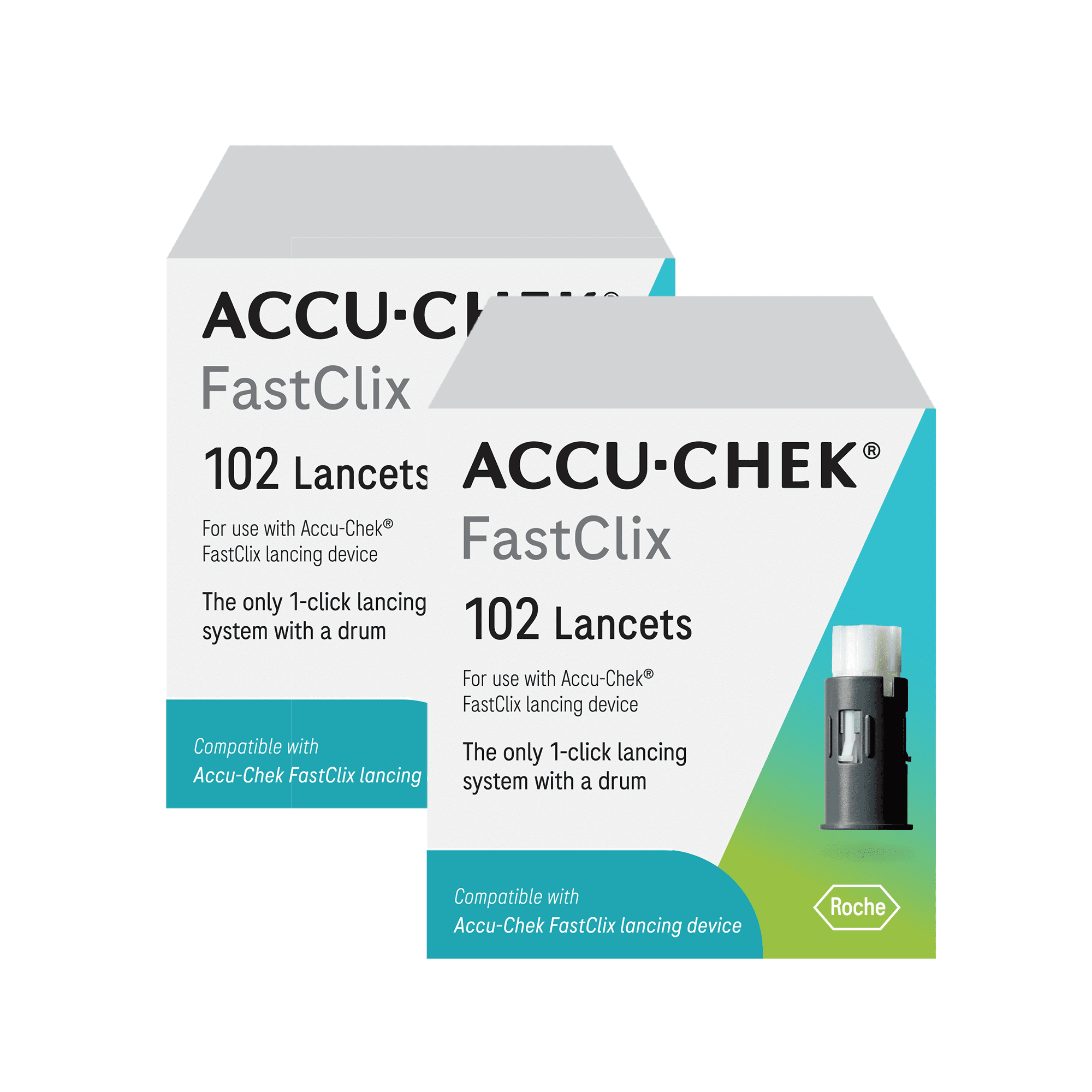 Accu-Chek FastClix Diabetes Lancets for Diabetic Blood Glucose Testing (2 Packs of 102) (Packaging May Vary)