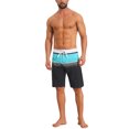 thumbnail image 2 of INSPIRE CHIC Men's Summer Colorblock Shorts Drawstring Beach Shorts with Side Pocket 36 Blue Black, 2 of 4