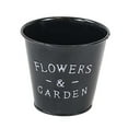 thumbnail image 4 of DOLITY Farmhouse Flower Planter Tin Bucket Desktop Storage Barrel for Front Porches Black No Handles, 4 of 9