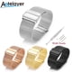 thumbnail image 2 of 8 10 12 13 14 16 17 18 19 20 21 22 24 26 Mm Ancho Milanese Loop Correa De Reloj De Acero Inoxidable Metal Doble Hebilla De Seguridad Universal Repuesto Con Herramientas, 2 of 4