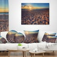 thumbnail image 4 of Designart Trodden Sandy Beach at Sunset - Seashore Throw Pillow - 12x20, 4 of 5