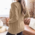 thumbnail image 4 of Clearance Women's Sweater Cardigan Long Sleeve Soft Chunky Knit Sweater Open Front Cardigans Outwear Coat, 4 of 7
