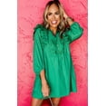 thumbnail image 4 of FOLUNSI V-Neck Mini Dress in Vibrant Green Embroidery, 4 of 8