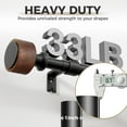 thumbnail image 2 of Curtain Rods for  30 to 45 Inch, 1" Diameter Drapery Rod with Imitation  Grain Finials, Adjustable  Curtain Rod Set, Indoor/Outdoor Modern Curtains Rods, 30-45", 2 of 6