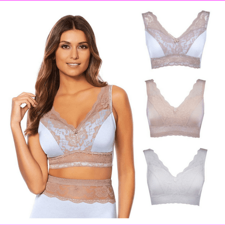 

Rhonda Shear 3-pack Pin Up Bra Set in Lights Small (622357)