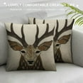 thumbnail image 3 of Nawypu  Deer Throw Pillow Covers Farmhouse Deer Head Couch Pillow Decorative Cushion&nbsp;Covers for Boys Man Wild Safari Accent&nbsp;Pillow&nbsp;Cases Brown, 3 of 5