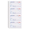 Adams 2-Part Rent Receipt Record Book, Carbonless, 200 Forms, 2 3/4 x 4 3/4