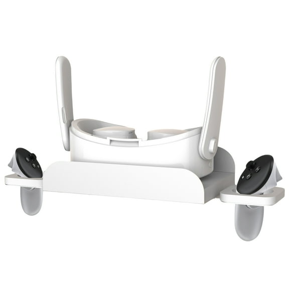 VR Headset Wall Mount Storage Stand Compatible with Meta Quest 3S & Quest 3 Accessories Display Shelf-White