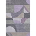 thumbnail image 2 of Addison Rugs Mayfield Premium Machine Washable Transitional Mid Century Purple Rectangle Rug, 2'6" X 3'10" Machine Washable Transitional Mid Century Purple Oversized Sherpa Throw Blanket, 2 of 7