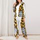 thumbnail image 2 of Fotbe Leopard Gnomes Conjunto de Pijama de Manga Larga para Mujer con Estampado, Ropa de Dormir de 2 Piezas, Conjunto de Casa Suave y Cómodo con Bolsillos-Small, 2 of 7