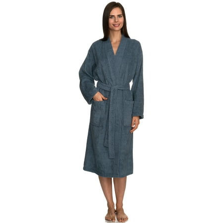 

TowelSelections Women s Robe Turkish Cotton Soft Terry Kimono Bathrobe X-Small/Small Flint Stone