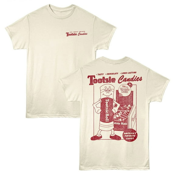 Tootsie Rolls Vintage Candie Men's T Shirt (Ivory, AdultS)
