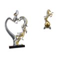 thumbnail image 1 of Estatua de pareja,Figura de pareja besándose,regalo de boda moderno,Figura de escritorio,Estantería con estatua de caballo para escritorio,oficina y decoración del hogar.,Figura decorativa, 1 of 8