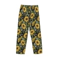 thumbnail image 3 of Lsque Sunflowers Print Men's Pajama Pants, Lounge Pant - Comfortable Home Wear,Elastic Waistband, Stylish Design-Small, 3 of 9