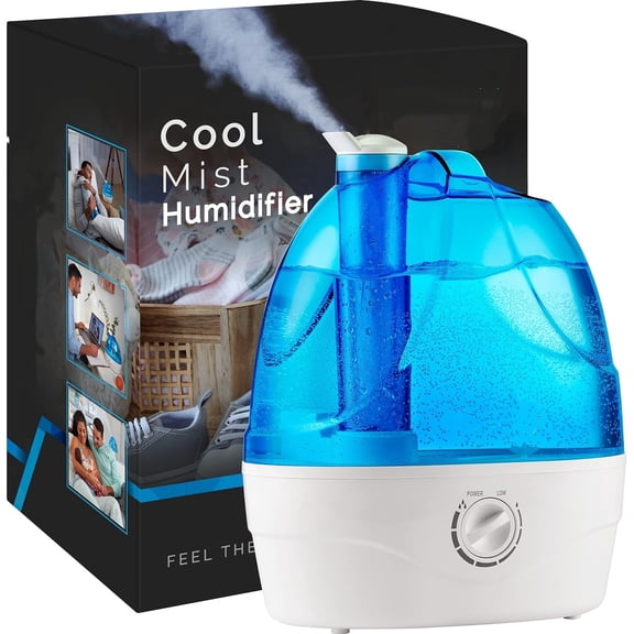 Cool Mist Humidifier (6L Water Tank) Quiet Ultrasonic Humidifiers for Bedroom & Large room - Adjustable -360 Rotation Nozzle, Auto-Shut Off, Humidifiers for Babies Nursery & Whole House