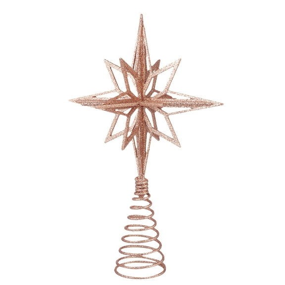 IMIKEYA 1Pc Christmas Tree Topper Golden Star Decoration with Iron Wire for Festival Decor