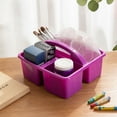 thumbnail image 4 of harmtty Multi-purpose Stackable Storage Basket Plastic Practical Individual Grid Storage Tray for Children,Red, 4 of 8