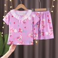 thumbnail image 1 of Frozen Elsa Summer Girls Pijamas Ropa de manga corta para niños Fragancia pequeña Small Middle Big Children Baby Homewear Set16 135-145CM Gao Jinjia LED, 1 of 2