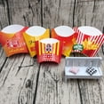 thumbnail image 3 of 100Pcs Paper Chips Box Disposable Fries Holder Portable Snack Food Box Case Snack Packaging Supplies for Home Shop (Star Pattern), 3 of 8