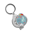 thumbnail image 1 of Blue Flower Paint Nail Clippers Sharp Fingernail Stainless Steel Cutter, 1 of 3