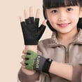 thumbnail image 4 of Kids Winter Sports Gloves Breathable Half Finger Gloves For Skating Cycling Gym Workout Durable Comfortable Unisex Children Protective Gear For Outdoor Sport, 4 of 7