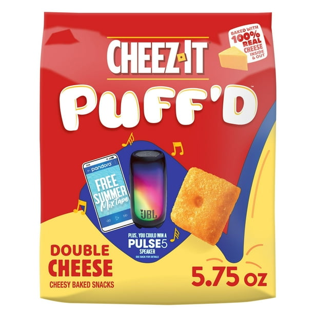 CheezIt Puff'd Double Cheese Cheesy Baked Snacks, 5.75 oz