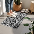 thumbnail image 4 of Black Boho Tribal Feathers Pattern Door Rugs,Washable Non Slip Door Mats Indoor,Decorative Door Mats,Entry Mat Indoor for Entrance,Bedroom,Kitchen,Bathroom,16"x24", 4 of 6