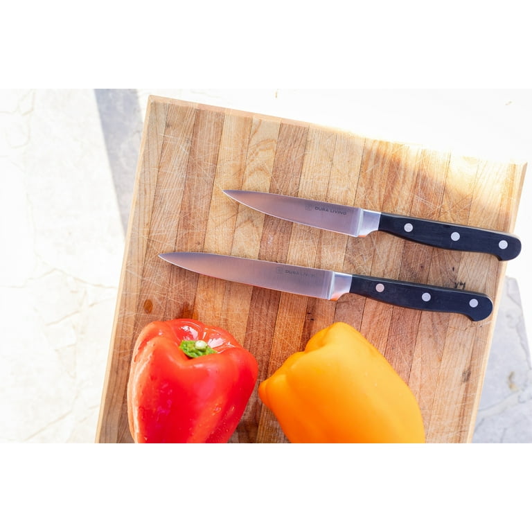 Dura Living 2-Piece Kitchen Knife Set Forged Stainless Steel, Black