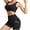 Black(New), variant on PNTUTB Women's Solid-Color Two-Piece Set: Front-Zip Sports Bra and High-Waisted Shorts—A Casual Breathable Activewear Set with Openwork Details