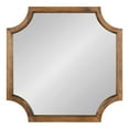 thumbnail image 3 of Kate and Laurel Hogan Scalloped Square Mirror, 24 x 24, Rustic Brown, Decorative Modern Farmhouse Wall Mirror for Display with Unique Shape and Large Size, 3 of 8