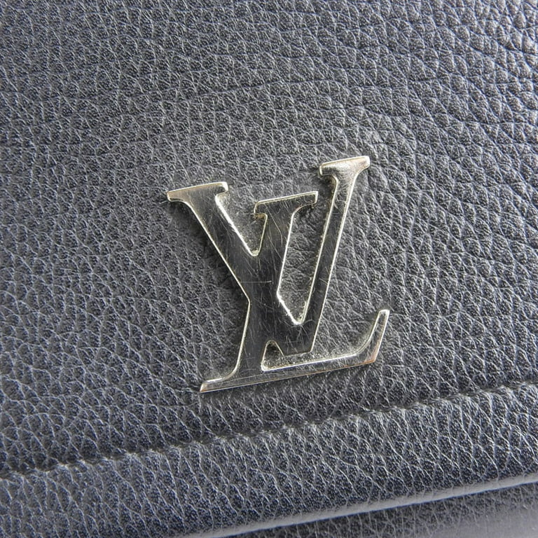 Authenticated Used Louis Vuitton LOUIS VUITTON Portefeuille Lock Me 2 Calf  Leather Black M62329 Long Wallet with Hook 