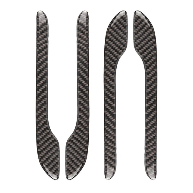 4 piezas de cubierta de manija de puerta de automóvil, exterior izquierdo y derecho, decoración de protector, ajuste de envoltura de calcomanía para T Fibra de carbono brillante Soledad Tapa de cubierta de manija de puerta
