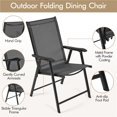 thumbnail image 4 of Topeakmart 2pcs Folding Dining Chairs with Backrest, Black, 4 of 8