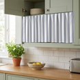 thumbnail image 6 of Blue Ticking Stripes Cabinet Curtains for Kitchen 28"W x 35"L, Neutral Country Vertical Lines White Farmhouse Sink Skirt Magic Tape Short Curtain Decorative Privacy Panel for Bathroom Laundry, 6 of 9