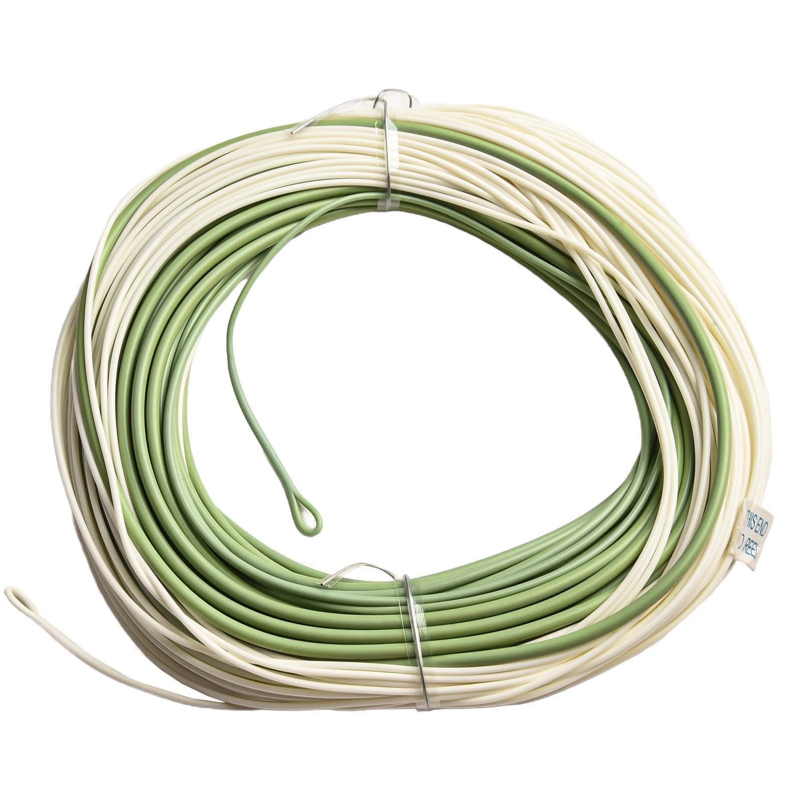 Fly Fishing Sea Main Line Outbound Short Fly Saltwater Fishing Line 100ft WF6F-WF10F Green/Cream