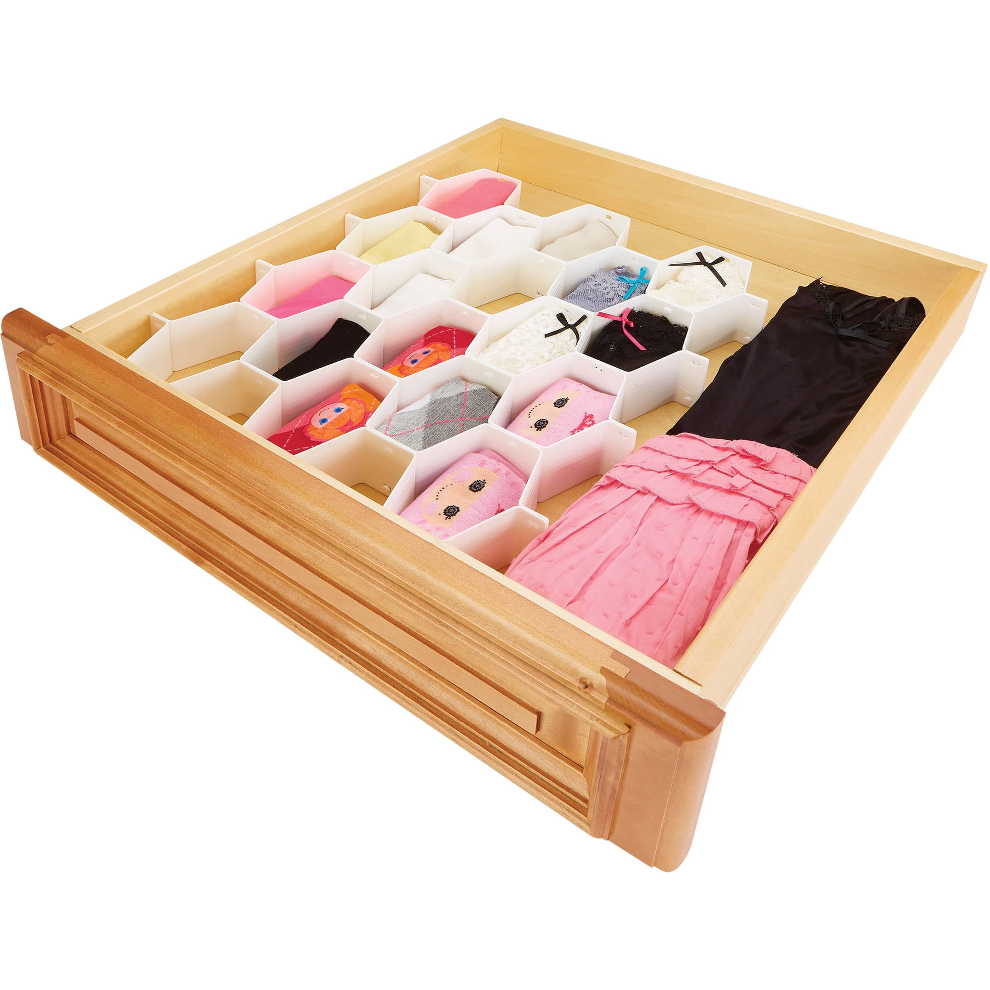 Simplify 34 Compartment Drawer Organizer Honeycomb Design 13 6 X 14 3 simplify-34-compartment-drawer-organizer-honeycomb-design-13-6-x-14-3