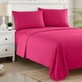 thumbnail image 5 of 1800 Series 4 Piece Deep Pocket Bedroom Bed Sheet Set Queen - Fuchsia, 5 of 5