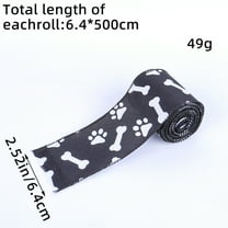 Tainini Dog Ribbon Paw Print Ribbon Wired Edge Ribbon 2.5*197Inch Burlap Wired Ribbons for Crafts Party Home Ornaments Wedding Gift DIY Decoration Wrapping Bow Making Wreath Decor