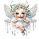 thumbnail image 1 of Adorno Con Dibujo Diamantes Pintura Hada Primavera, 1 of 9