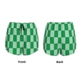 thumbnail image 3 of Honeii green party print a double-layered women's running short, ideal for gym, tennis, and various activities, complete with a practical pocket-X-Large, 3 of 7