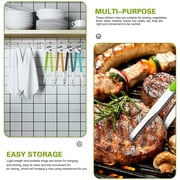 DENVDENCY Non stick and Heat Resistant Stainless Steel Kitchen Tongs (4 Count)