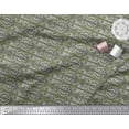 thumbnail image 2 of Soimoi Poly Georgette Fabric Stripe,Leaves & Floral Block Decor Fabric Printed Yard 42 Inch Wide, 2 of 3