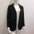 thumbnail image 3 of Women's Solid Color Pockets Fashion Lapel Slim Cardigan Elegant Blazer Top, 3 of 3